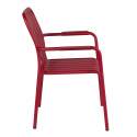 Silla de jardín con reposabrazos de aluminio