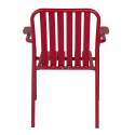 Silla de jardín con reposabrazos de aluminio