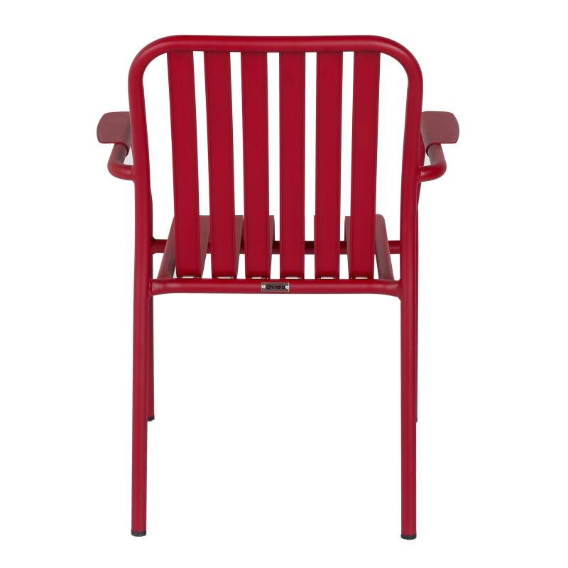 Silla de jardín con reposabrazos de aluminio