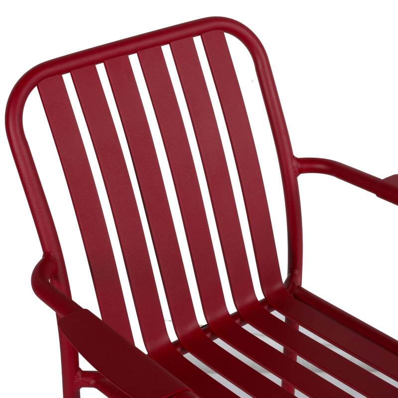 Silla de jardín con reposabrazos de aluminio