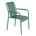 Silla de jardín con reposabrazos de aluminio