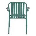 Silla de jardín con reposabrazos de aluminio