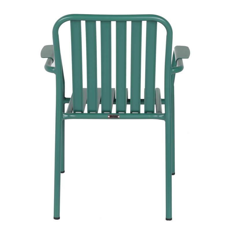 Silla de jardín con reposabrazos de aluminio