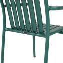 Silla de jardín con reposabrazos de aluminio