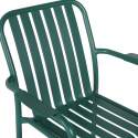 Silla de jardín con reposabrazos de aluminio