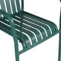 Silla de jardín con reposabrazos de aluminio
