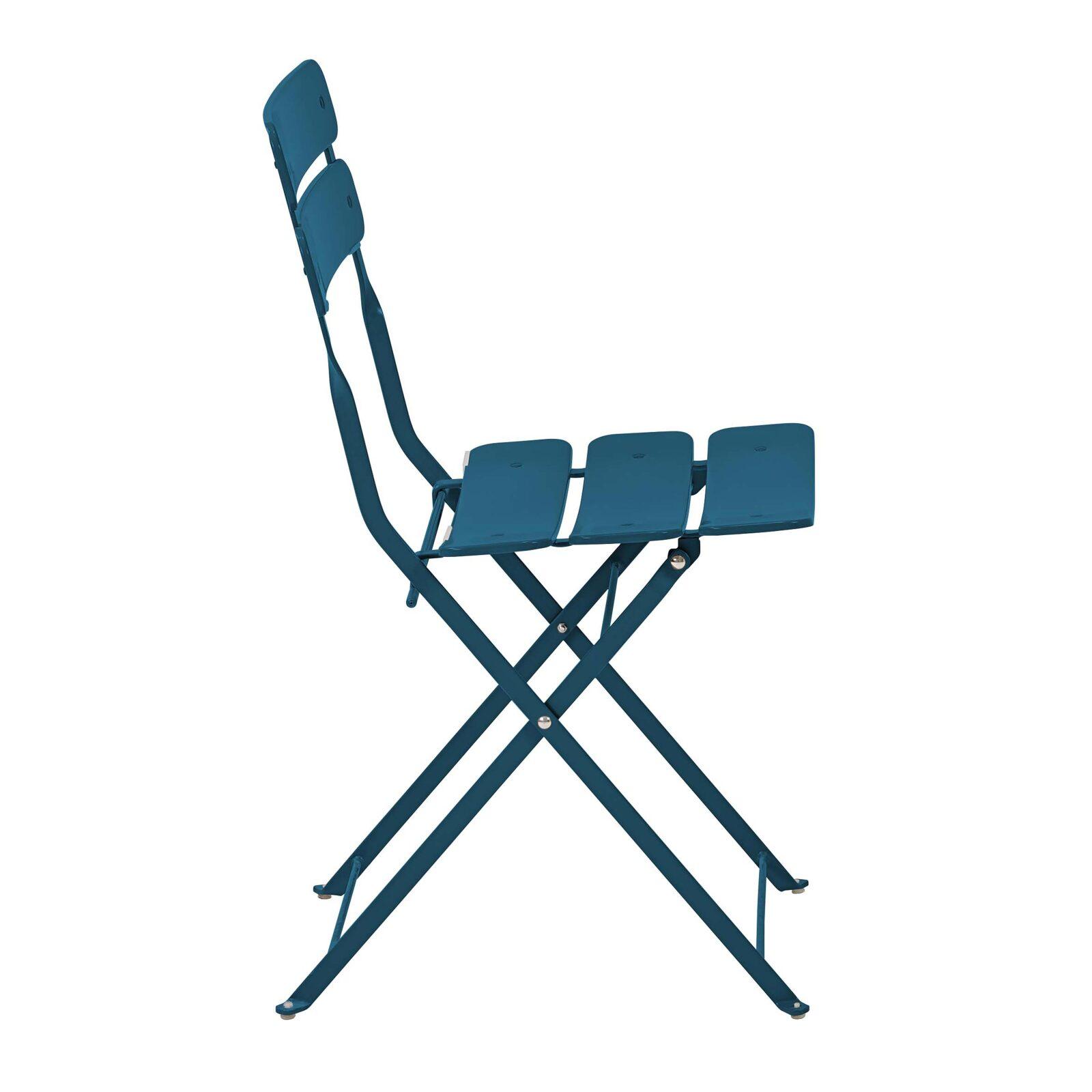 Juego de 2 sillas de jardín plegables de metal