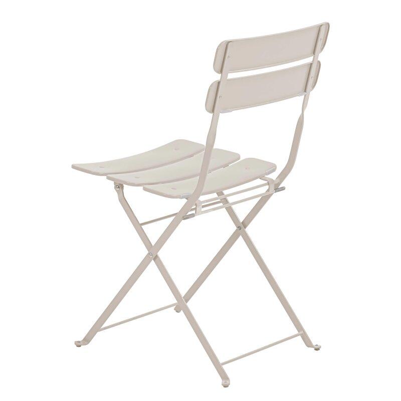 Mesa de jardín plegable redonda ⌀60 x 72 cm y 2 sillas plegables de metal. (5/6)