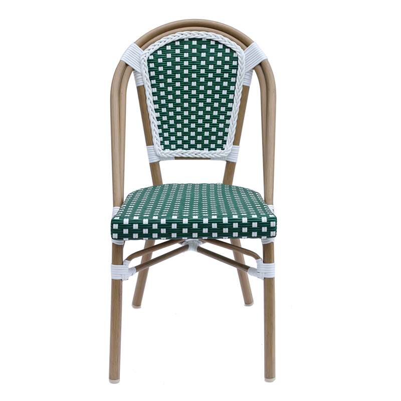 Silla parisina de aluminio y ratán sintético (3/7)