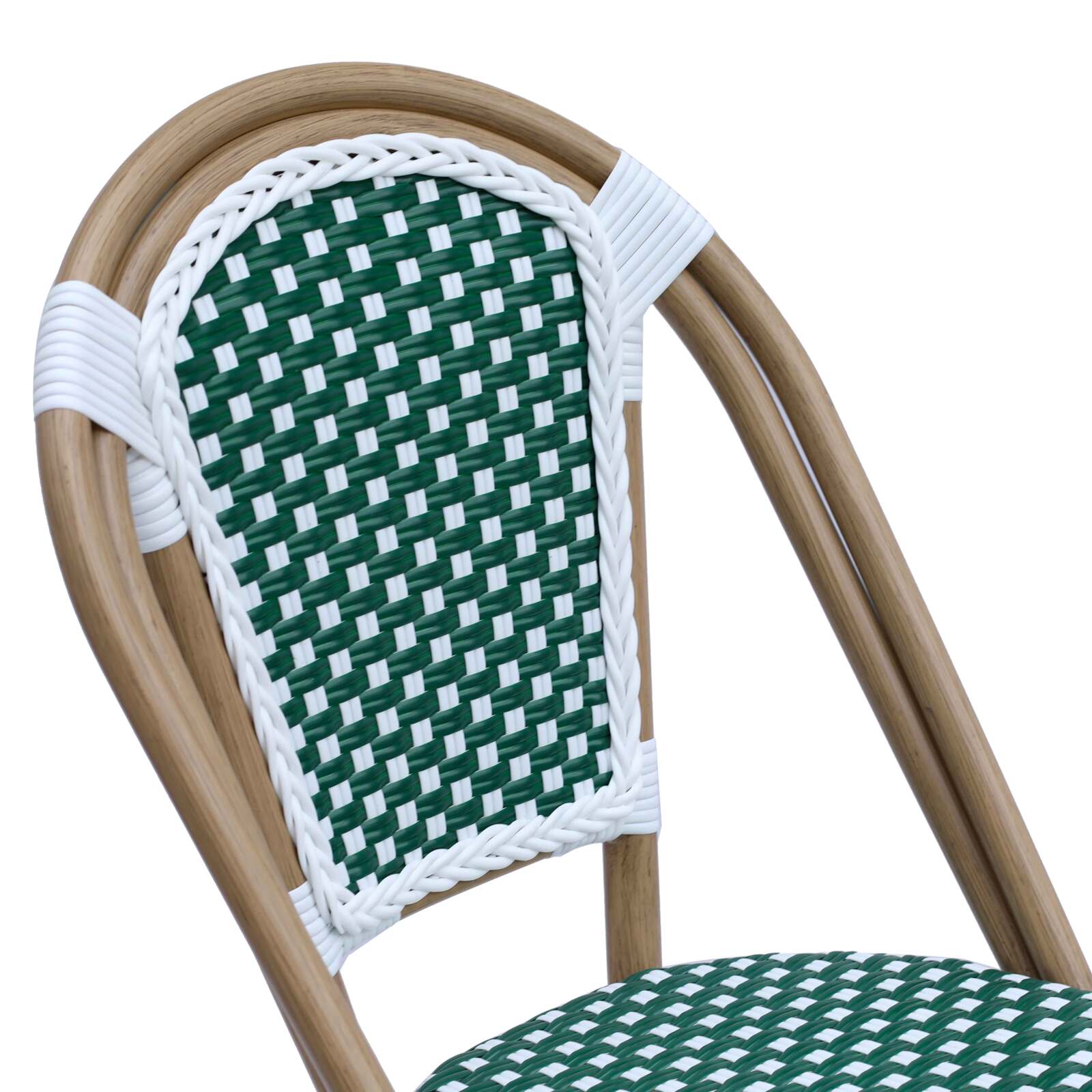 Silla parisina de aluminio y ratán sintético