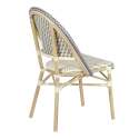 Silla parisina de aluminio y ratán sintético