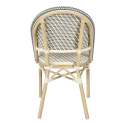 Silla parisina de aluminio y ratán sintético
