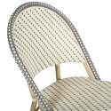 Silla parisina de aluminio y ratán sintético