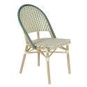 Silla parisina de aluminio y ratán sintético