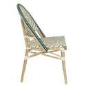 Silla parisina de aluminio y ratán sintético
