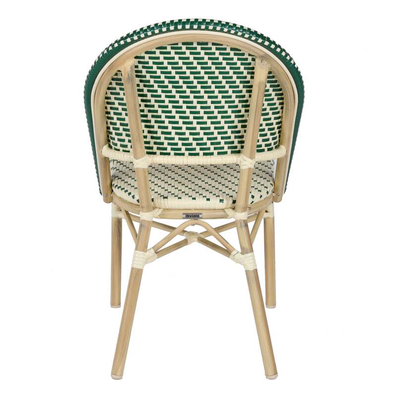 Silla parisina de aluminio y ratán sintético
