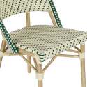Silla parisina de aluminio y ratán sintético