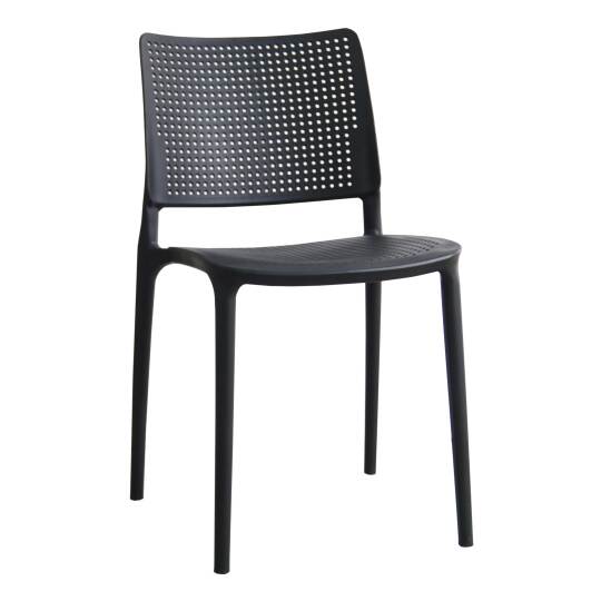 Silla de plástico calada para terraza