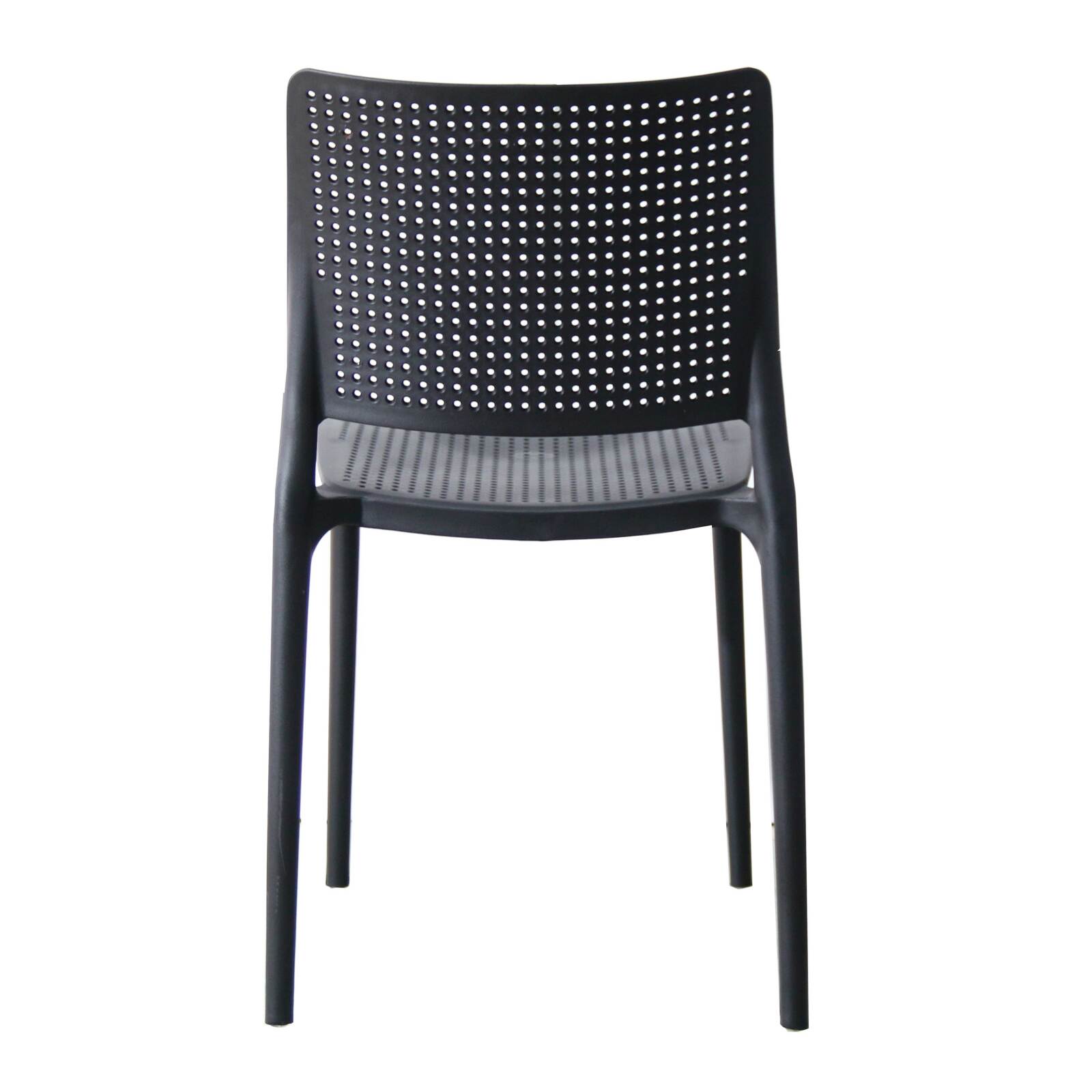 Silla de plástico calada para terraza