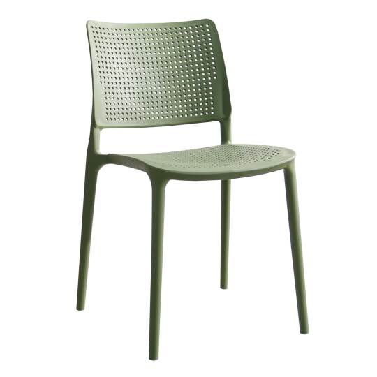 Silla de plástico calada para terraza
