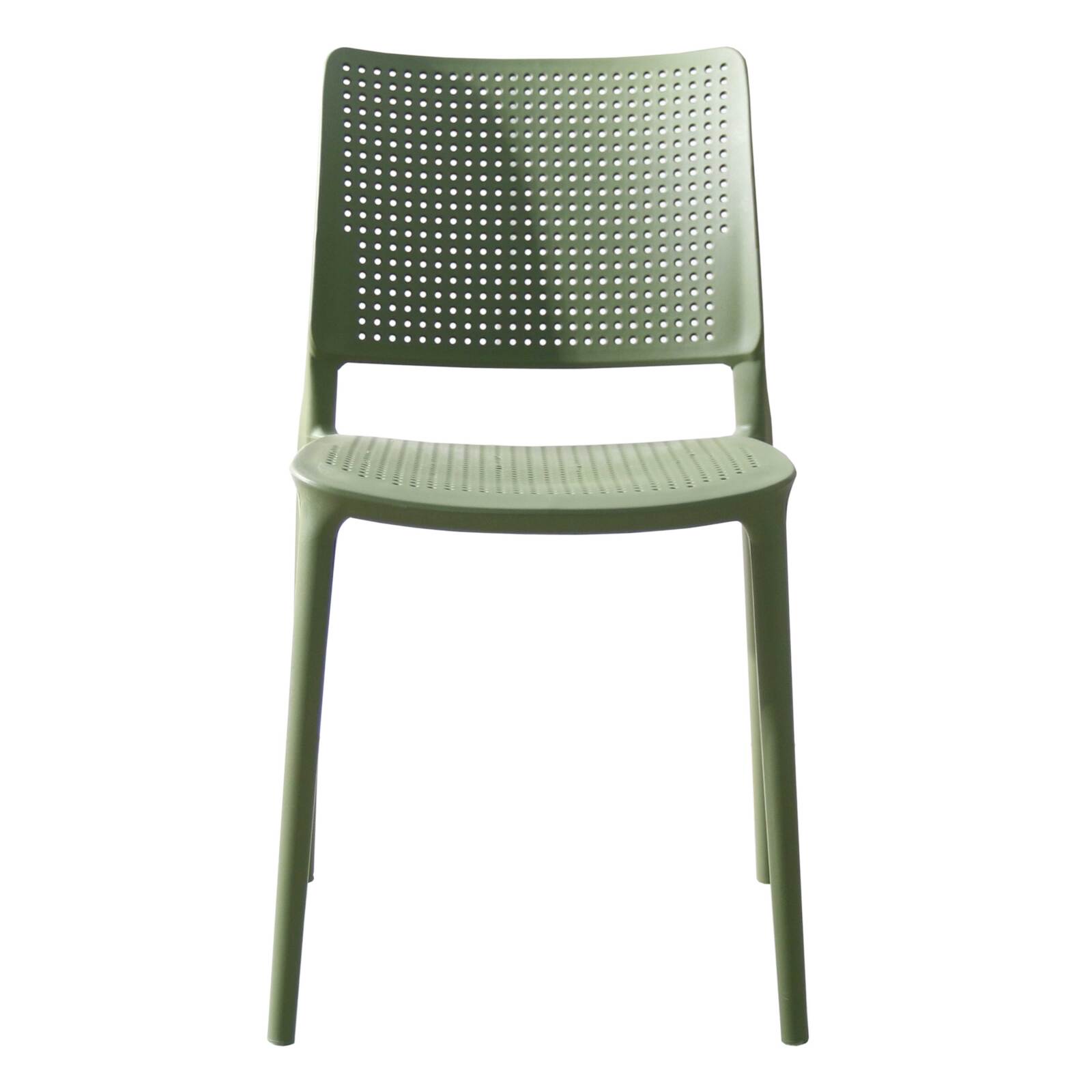 Silla de plástico calada para terraza