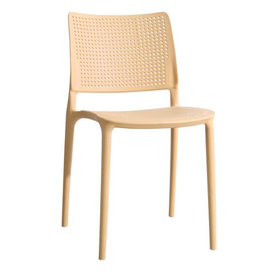 Silla de plástico calada para terraza