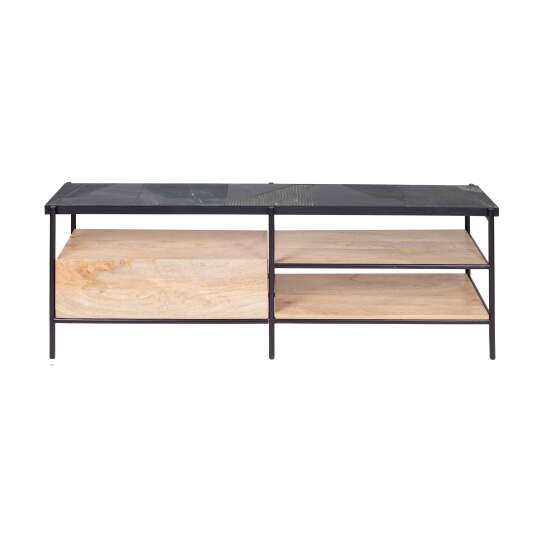 Mueble de TV de mármol y mango macizo de 150 cm