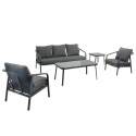 Conjunto de muebles de jardín de aluminio de 5 plazas