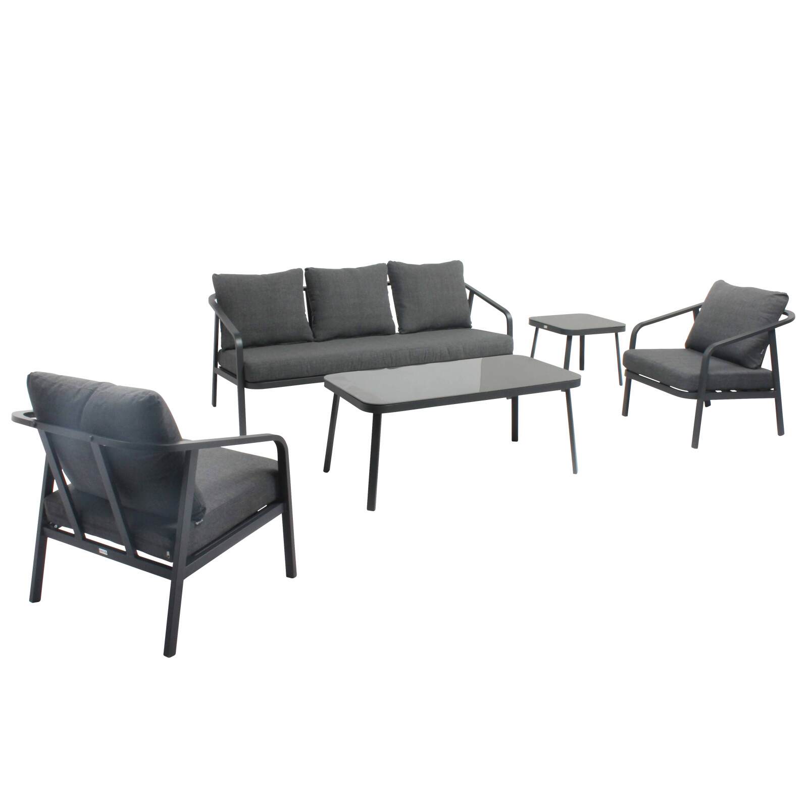 Conjunto de muebles de jardín de aluminio de 5 plazas