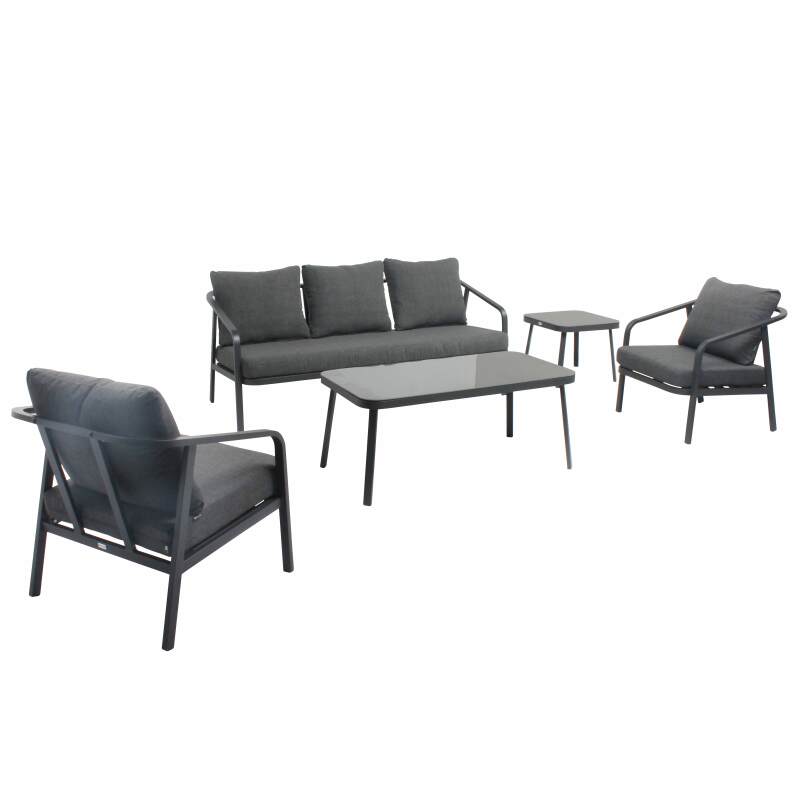 Conjunto de muebles de jardín de aluminio de 5 plazas