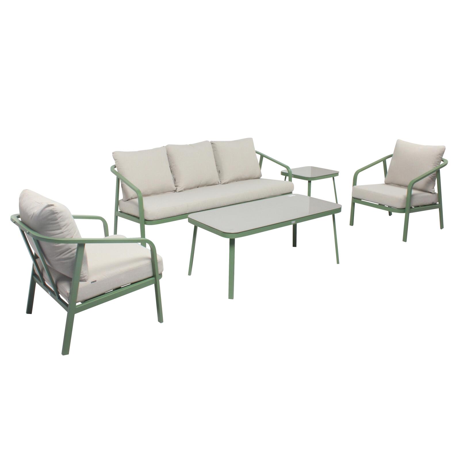 Conjunto de muebles de jardín de aluminio de 5 plazas