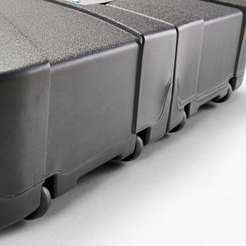 Sombrilla desplazado de conjunto (3 x 3M) giratorio 360° + Base con ruedas de 100 L para contrapesar