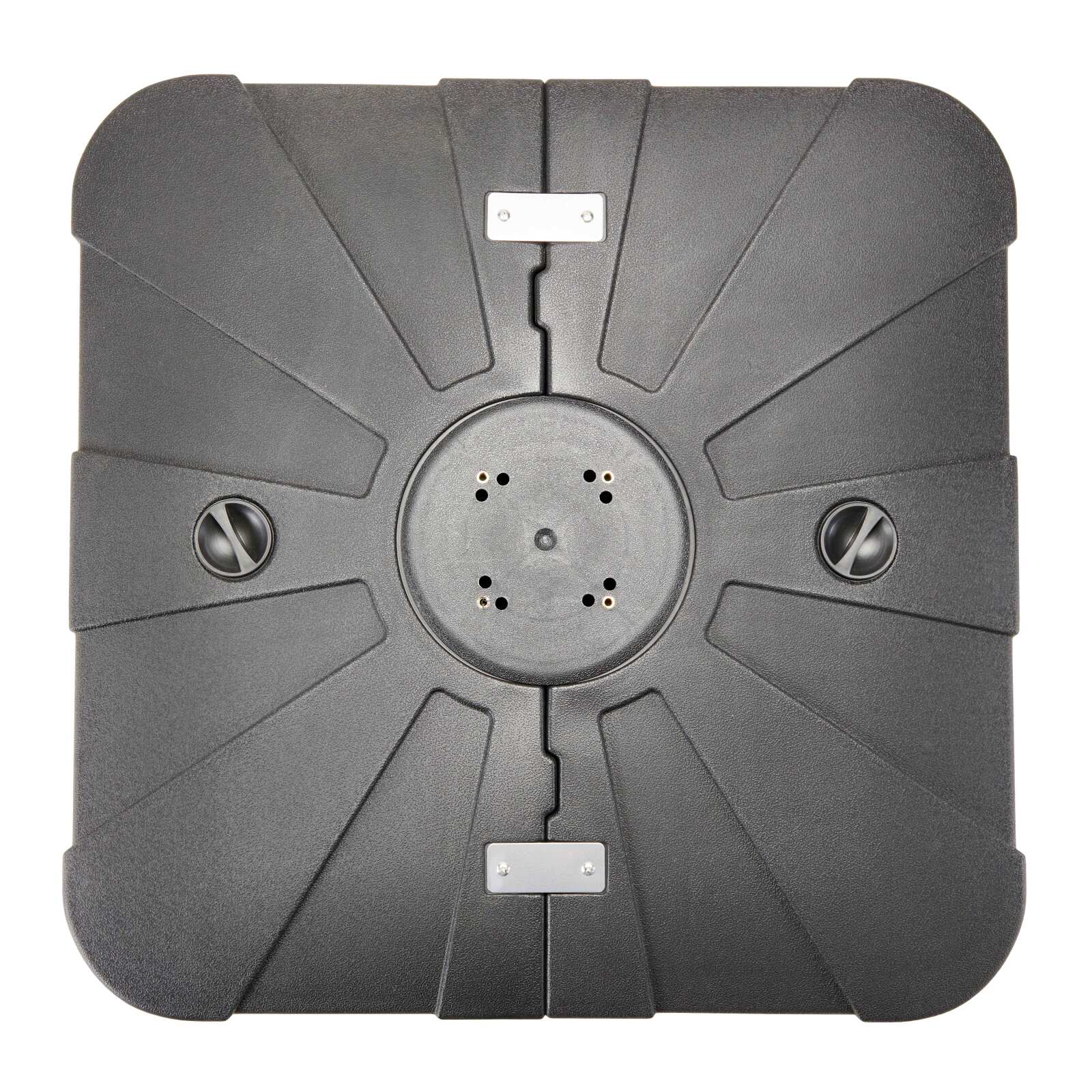 Sombrilla desplazado rectangular giratorio 360° (2 x 3m) + Base con ruedas de 100L para contrapeso