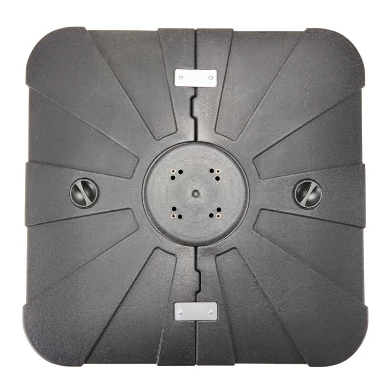 Sombrilla desplazado rectangular giratorio 360° (2 x 3m) + Base con ruedas de 100L para contrapeso