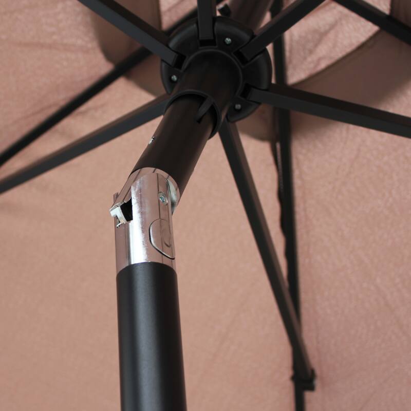 Sombrilla de jardín inclinable (Ø3m) con base plegable + 4 losas para rellenar y dar peso (3/5)