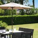Sombrilla de jardín con inclinación ajustable (Ø3m) con pie plegable + 4 losas lastradas