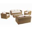 Salón de jardín de 7 plazas en resina trenzada