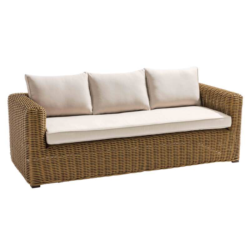 Mueble de jardín de 8 plazas en resina trenzada