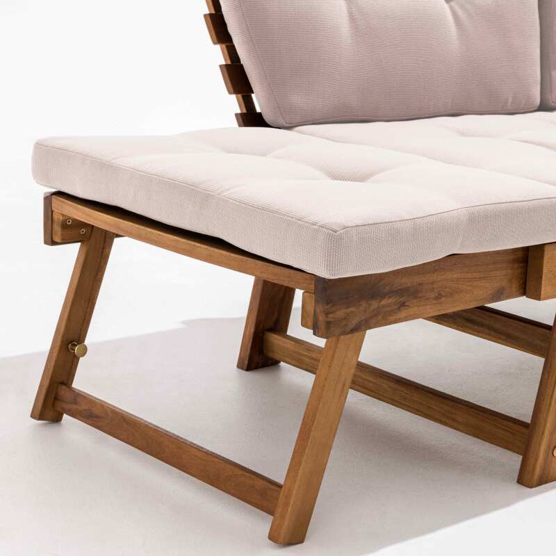 Sofá relax en acacia FSC® para el jardín