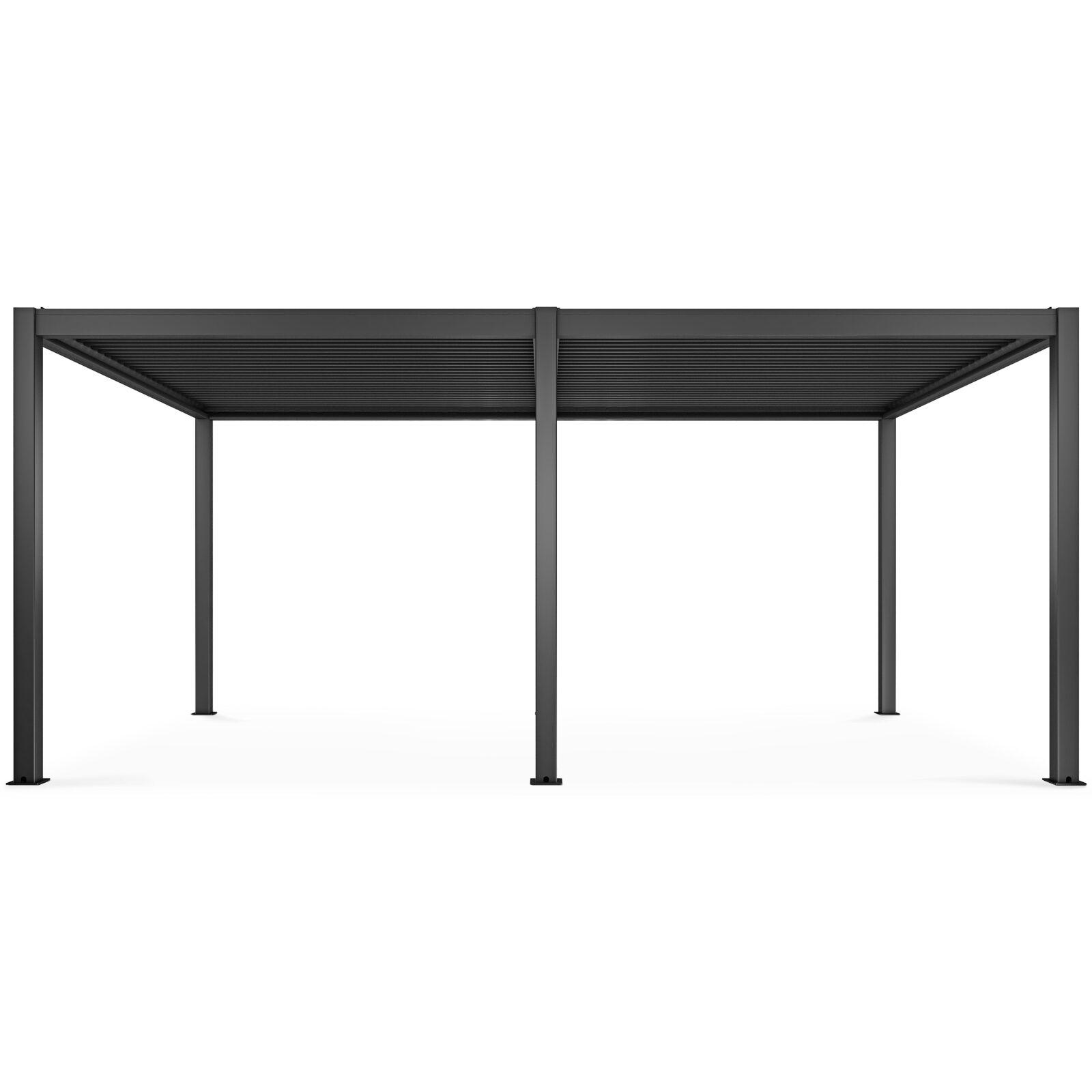 Pérgola bioclimática autoportante de 3x6m en aluminio con 2 o 4 toldos