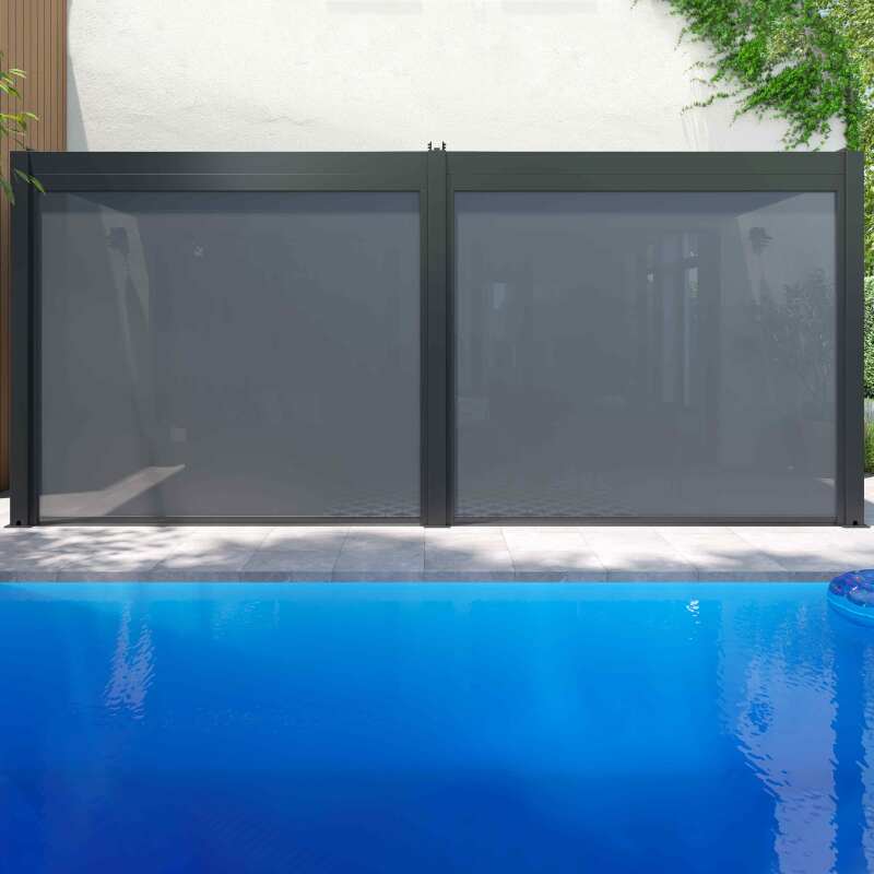 Pérgola bioclimática autoportante de 3x6m en aluminio con 2 o 4 toldos