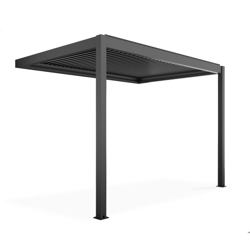 Pérgola bioclimática adosada de 3x3m en aluminio con 1, 2 o 3 toldos