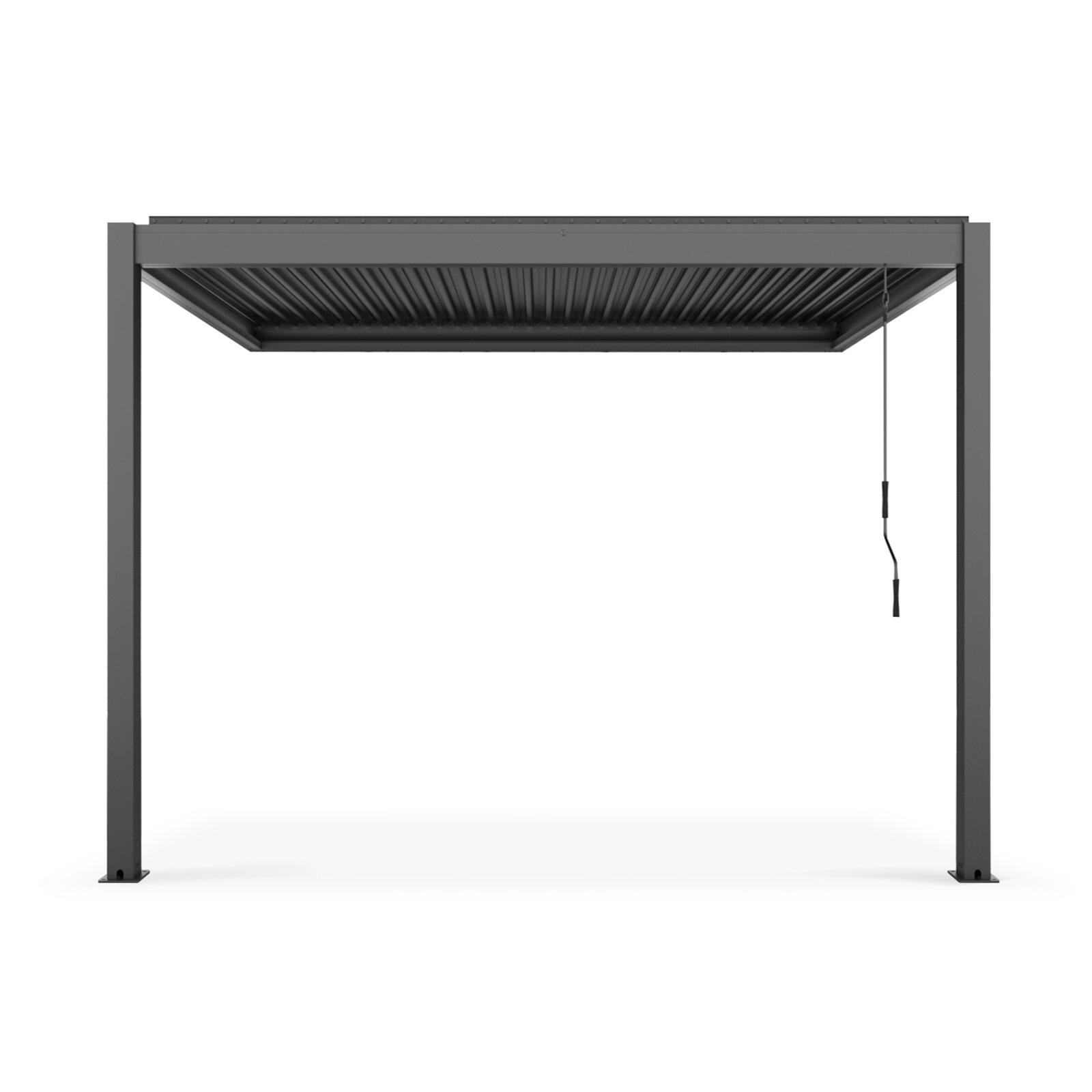 Pérgola bioclimática adosada de 3x3m en aluminio con 1, 2 o 3 toldos