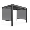 Pérgola bioclimática adosada de 3x3m en aluminio con 1, 2 o 3 toldos
