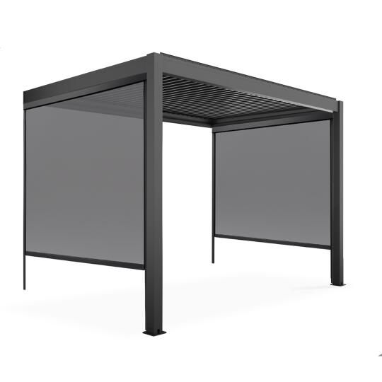 Pérgola bioclimática adosada de 3x3m en aluminio con 1, 2 o 3 toldos