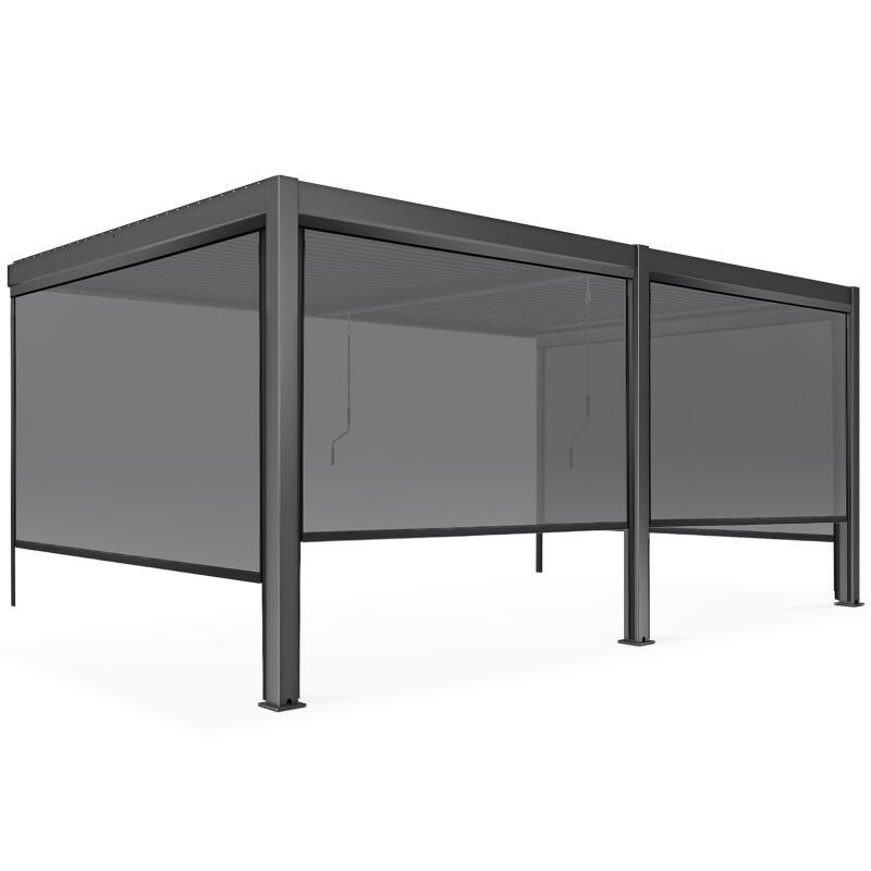 Pérgola bioclimática adosada de 3x6m en aluminio con 2 o 4 estores