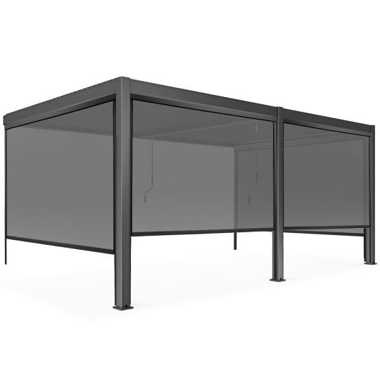Pérgola bioclimática adosada de 3x6m en aluminio con 2 o 4 estores