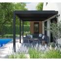Pérgola bioclimática adosada de 3x6m en aluminio con 2 o 4 estores