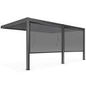 Pérgola bioclimática adosada de 3x6m en aluminio con 2 o 4 estores
