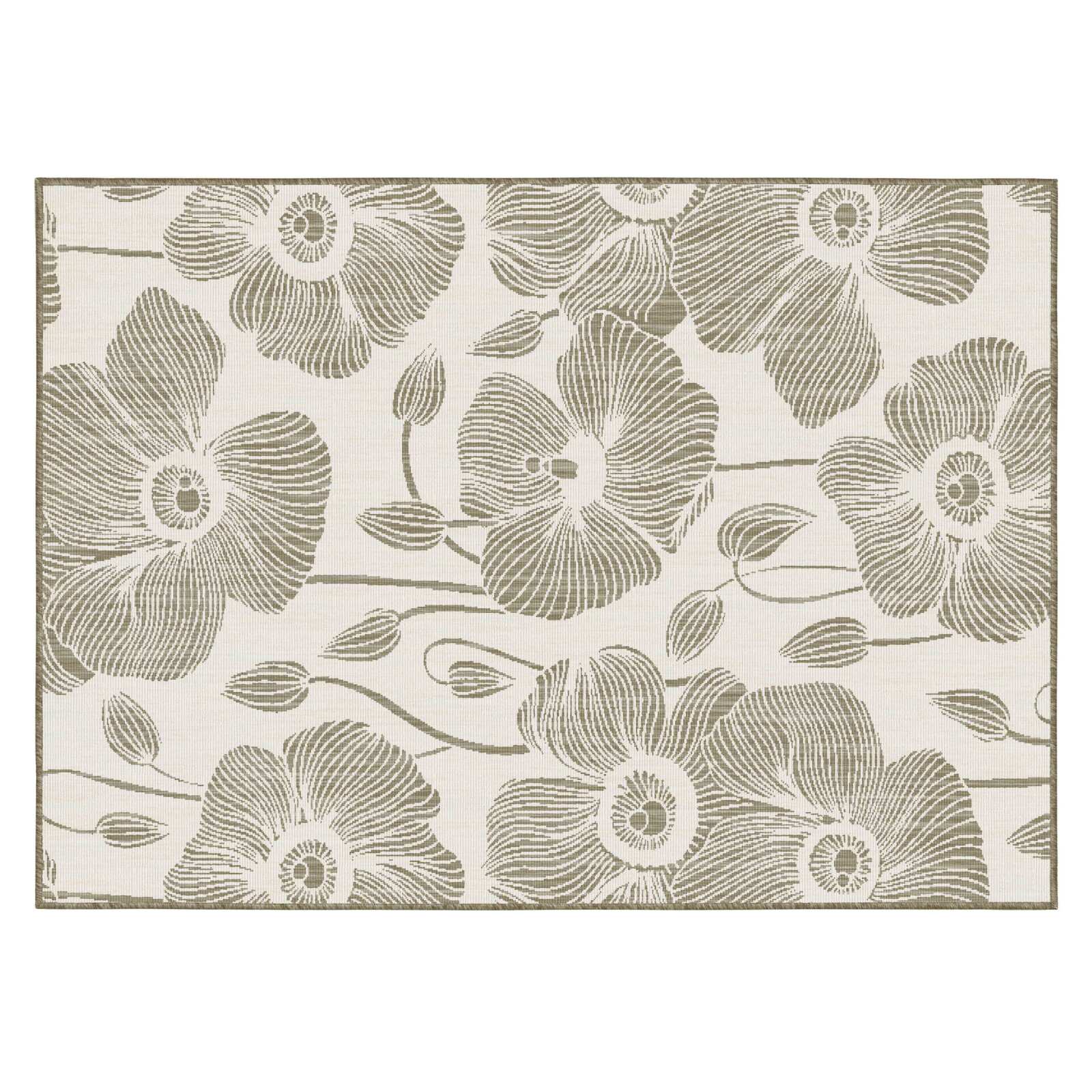 Alfombra rectangular reversible para exteriores en polipropileno